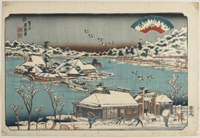 Neve serale a Shinobugaoka, 1843-1847 da Keisai Eisen